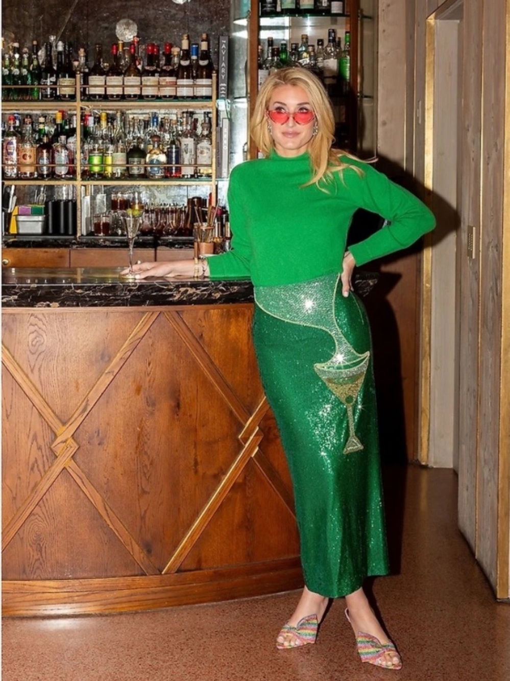 Antonio Melani x The Nat Note Naomi Embellished Martini
Sequin Pencil Midi Skirt - Picture 7 of 7